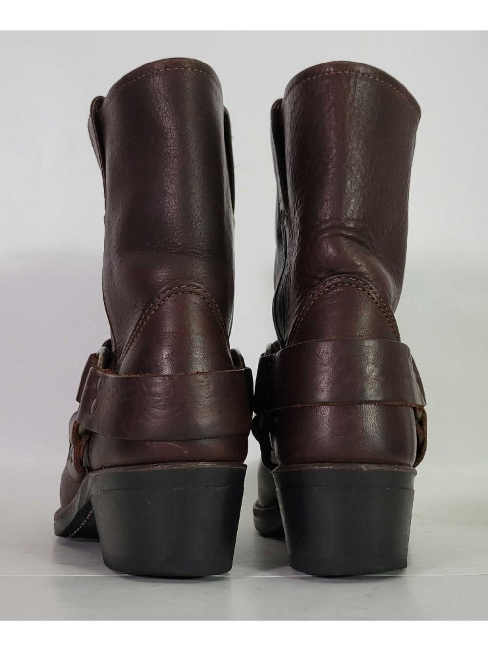 Classic Brown Leather Harness Boots - Women's Size 8.5 - Picture 8 of 10